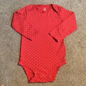 24M GUC Carter's Red Polka Dots Bodysuit